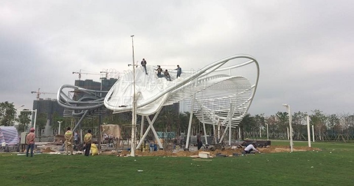 珠海金山公園膜結構大門開啟膜安裝